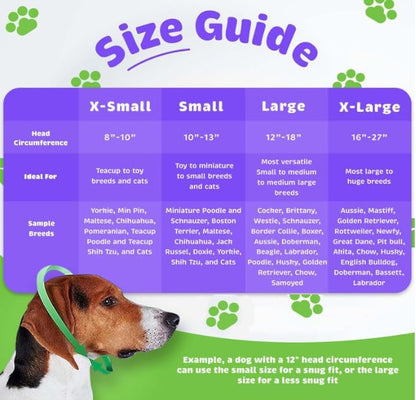 Happy Hoodie The Original Dog & Cat Calming Band, Anxiety Relief/Noise Protection-Grooming-Thunder-Fireworks (Large, White)