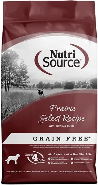 Nutri Source 125147 4 lbs Grain Free Prairies Select Dog Food - MP8