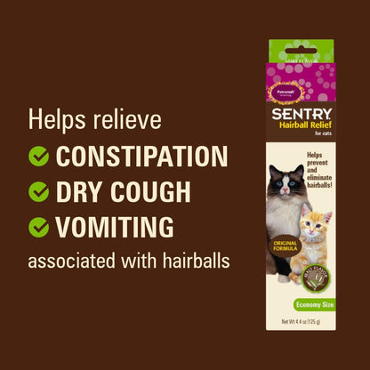 SENTRY PET CARE Sentry Hairball Relief for Cats,Malt Flavor,4.4 Ounces