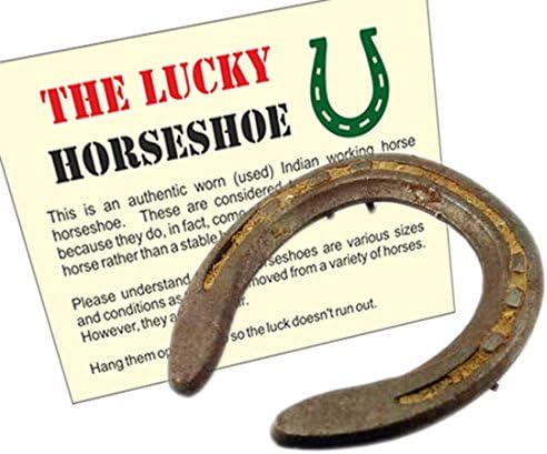 Wonder Care Horseshoe Authentic Used Horseshoe Good Luck Charm Rustic Auspicious Lucky Gift Cast Iron Real Horseshoe for Wall Decorations Prosperity and Fortune
