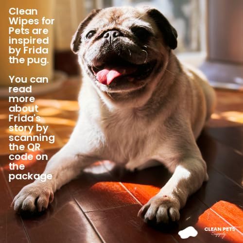 Unscented Pet Cleaning Wipes 80 Count No frangrance, Grooming Wipes for Dogs and Cats