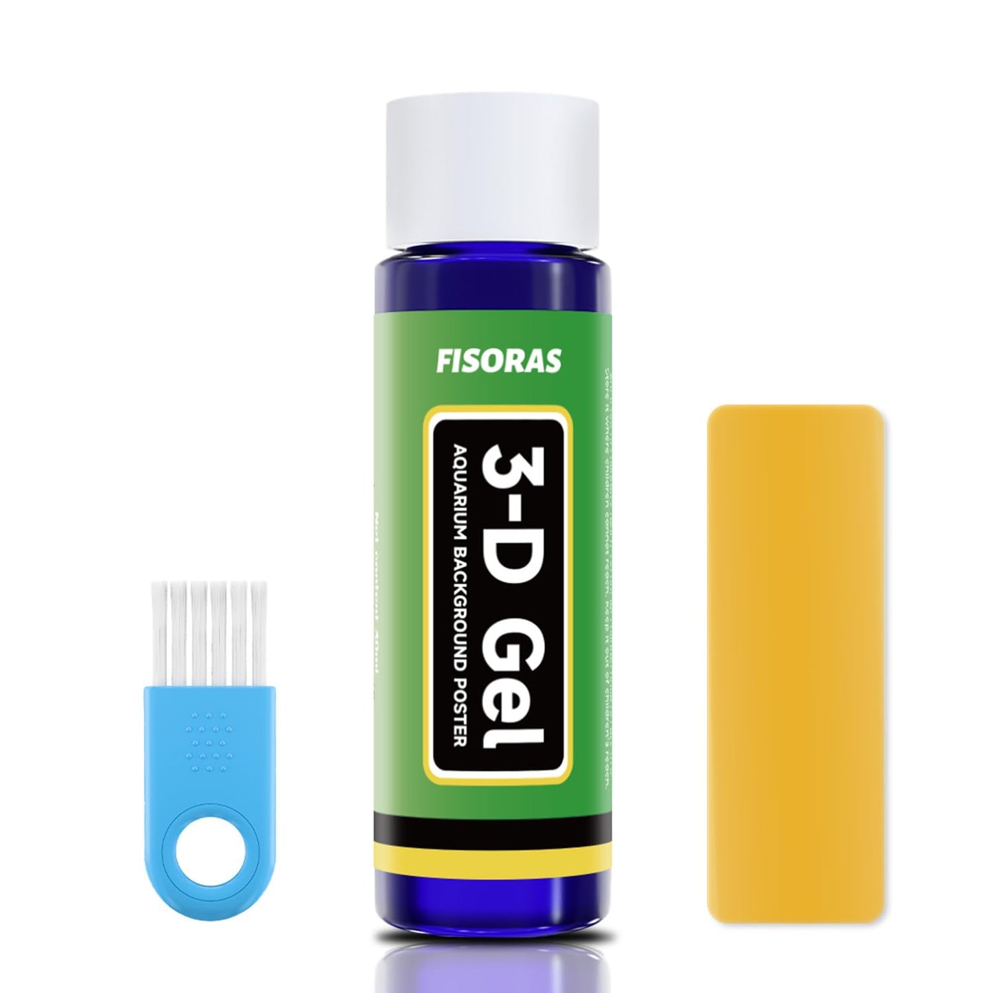 Aquarium Background Gel,Clear Aquarium Glue for Applying Fish Tank Background,Odorless Fish Tank Poster Glue with Brush and Scraper,Easy to Remove,Clearer and Brighter-1OZ (30ml)