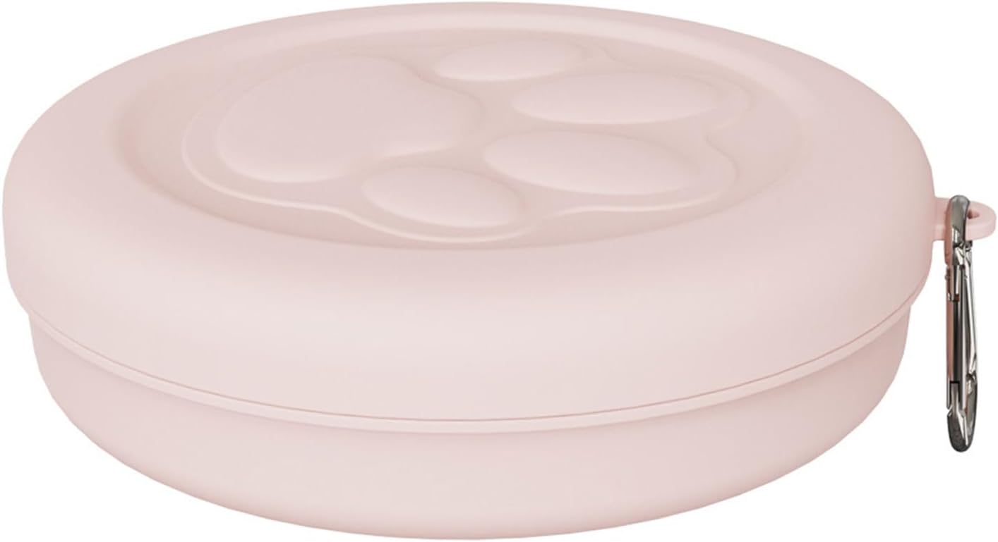 Travel Dogs Bowls for Small Size Pet Portable Dog Food Bowl Water Cup Cats Bowl Dish with Lid Cover for Camping Parking Dog Bowls with Lid