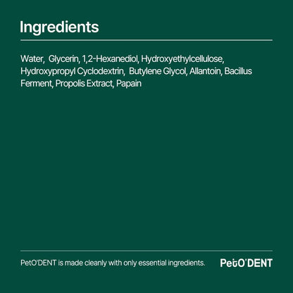 PetO’Dent Enzymatic Toothpaste for Dogs, Freshens Breath & Cleans Teeth, Reduces Plaque & Tartar, Safe for Puppies with No Artificial Ingredients, Oral Biome, Gum Care, 2.47 oz