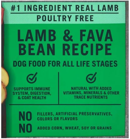 Pur Balence Lamb & Fava Bean Recipe Dry Dog Food, Grain-Free, 4 lbs