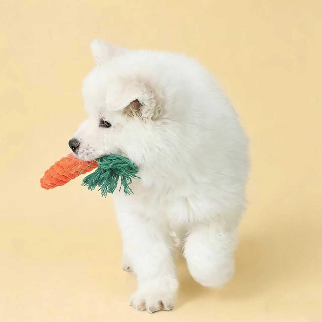 Dog Chew Knot Toy, Puppy Rope Toys, Rope Ball Knot Training Teeth Dogs Treats Toys, Featuring Giraffe,Orange, Carrot, and Duck-Shaped Ropes Toys Suitable for Puppies to Small Dogs