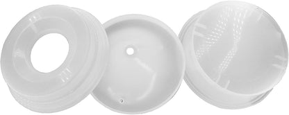 Ray Allen Buddy Bowl 2-Pack, White Spill Proof Dog Bowls 44oz & 64oz – Perfect for Home & Travel