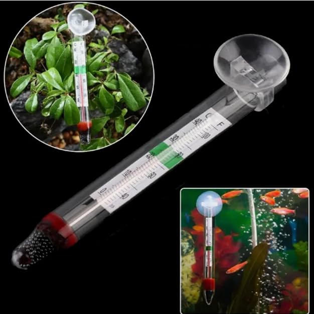 LABO Floating Aquarium Thermometer – Glass, Mercury-Free Fish Tank Thermometer, Safe Thermometer for Fish Tank, Ideal for Freshwater and Saltwater Aquariums