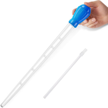 27.7IN Extra Long Turkey Baster for Aquarium, 50ml Aquarium Water Changer Siphon for Fish Tank Cleaning, Waste Remover for Aquarium, Blue