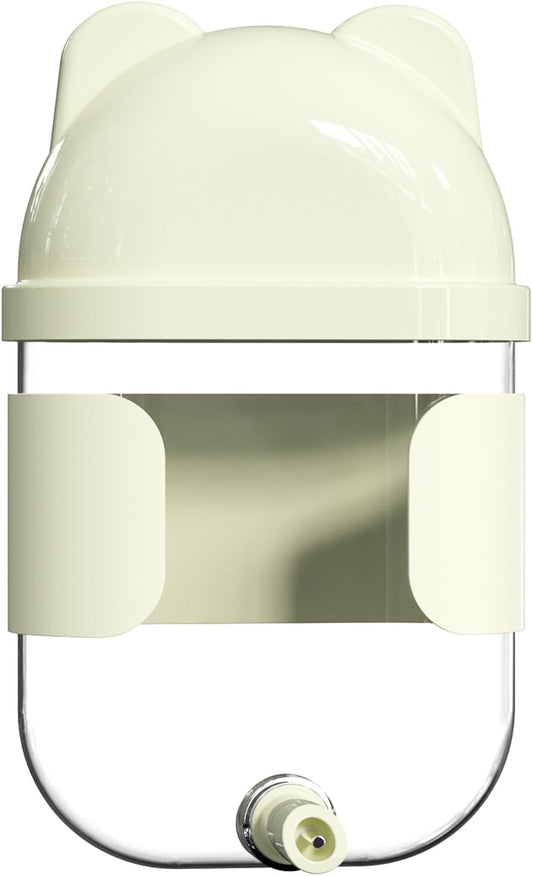 11 Fl Oz No Mess Hanging Water Dispenser,Leak-Proof Automatic Bird Water Feeder,Small Animal Water Bottle for Guinea Pigs,Chinchillas,Ferrets,Parrots,Squirrels,Rats,Bunnies (White)