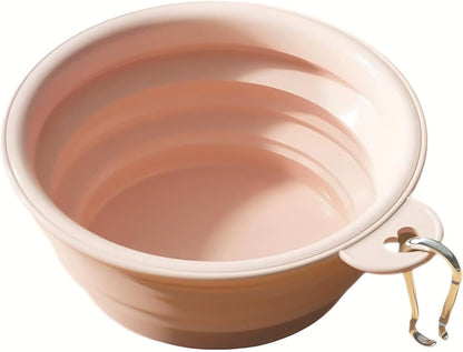 Dog Bowls for Travel,Portable Collapsible Silicone Pet Food Water Bowl,BPA Free Dishwasher Safe Foldable with 1 Carabiner Camping, Hiking Backpacking, Beach