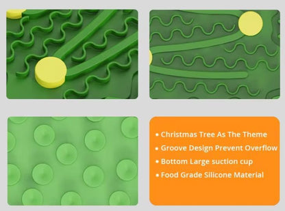 Jolly Tree Lick Mat - Holiday Slow Feeder for Pets, Green