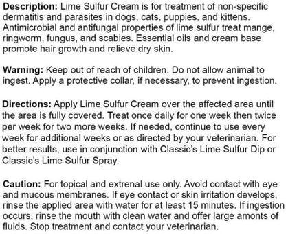 Healthy Paw Life Lime Sulfur Cream (2 oz) and Lime Sulfur Wipes (50 ct) Bundle for Pet Skin Care - for Dogs and Cats