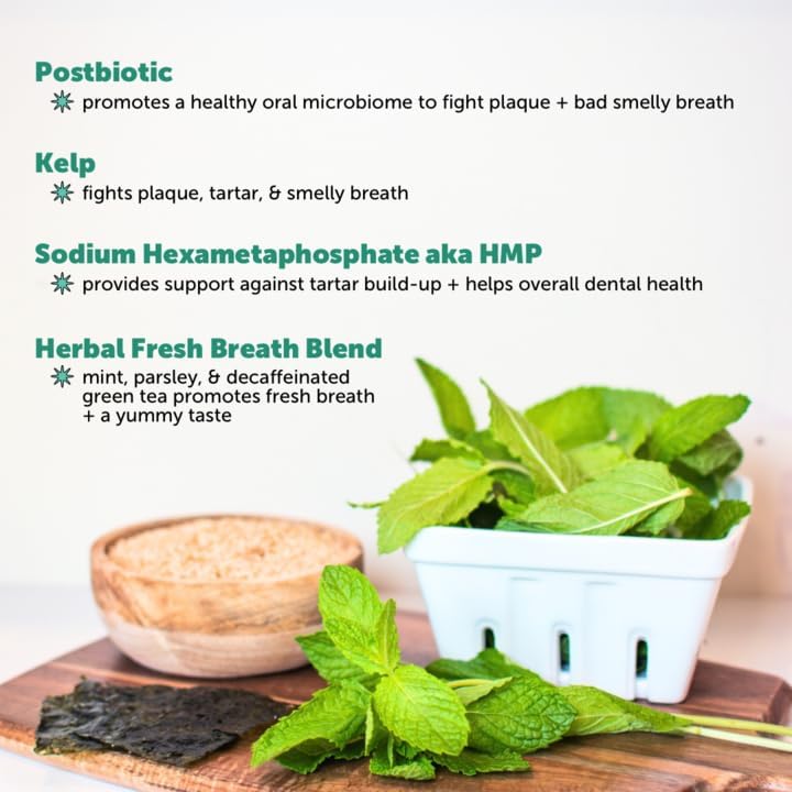 Multivitamin for Dogs + Dental Powder for Teeth Cleaning & Plaque Removal, Glucosamine, Probiotics, Omega Fish Oil, Vitamins for Skin, Coat, and Allergies