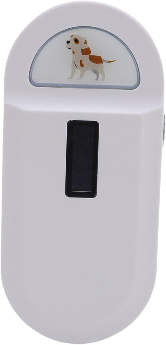 Microchip Scanner,Pet Chip ID Scanner Rechargeable Animal Tag Reader with Clear Display for Animal Pets Pigs Dogs Cats for FDX B for EMID (White)