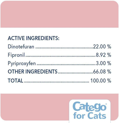 Catego for Cats Flea and Tick Treatment & Prevention (Over 1.5 lbs) 6-Month Supply