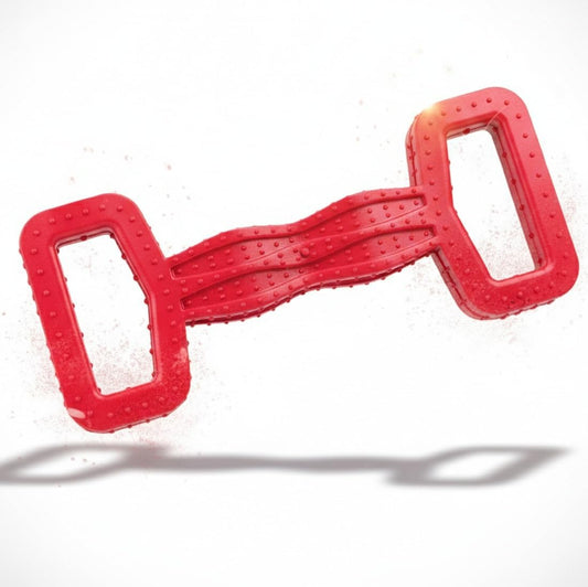 Large Eco Rubber Tugger – Red - Long Lasting Dog Chew Toys for Aggressive Chewers Strong Dog Toy for Dogs Durable Puppy Toys