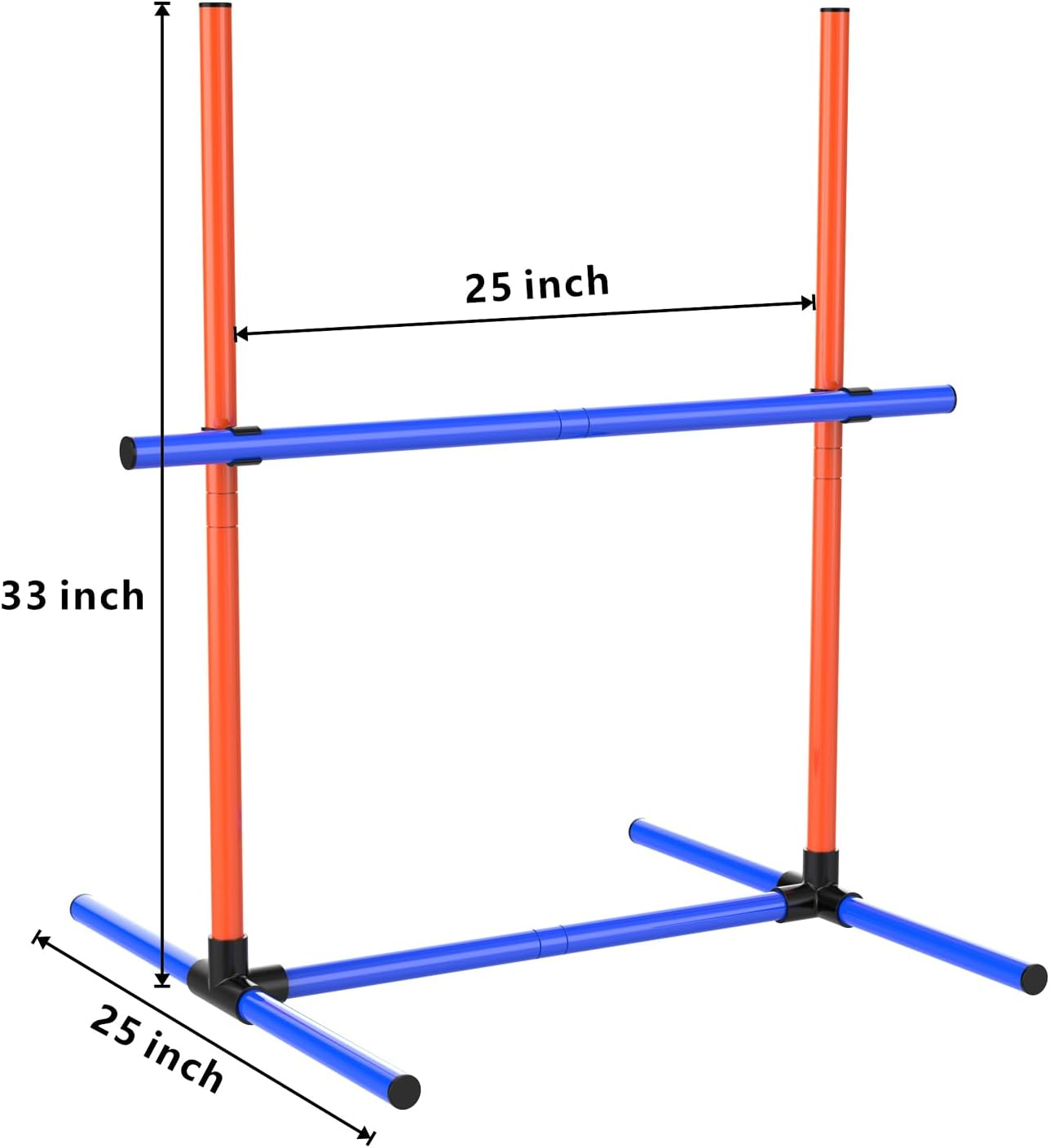 6Set Dog Agility Jumps Hurdle Course Training Equipment for Dogs, Indoor Outdoor Backyard Exercise Equipment