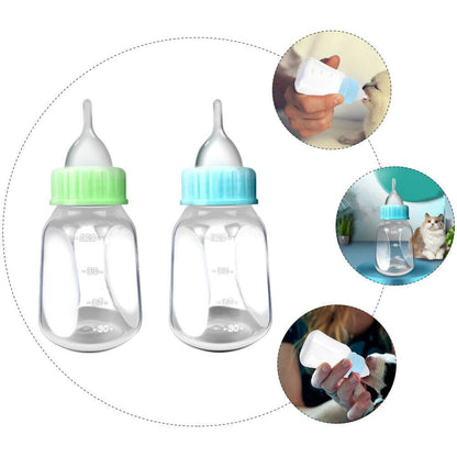 Mipcase Puppy Bottles for Nursing Set 2-Pack 4Oz Feeding Bottles with Precise Scale for Hand-Feeding Puppies and Kittens Lightweight Pet Nursing Supplies