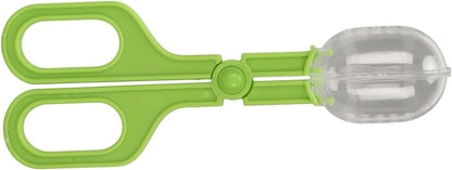 GLOGLOW Reptile Feeding Tool, Reptile Feeding Clamp Reptile Feeding and Cleaning Tool Reptile Poop Scoop with Vents for Tortoise (Green)