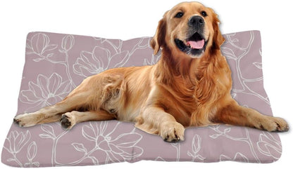 Magnolia Pale Purple Comfy Dog Beds for Medium Dogs Bed Mats for Dogs Washable Dog Pad Crate Cushion Washable Non-Slip Pet Crate Bed Kennel Beds Mat Medium Sized Indoor Outdoor 36X24 Inch