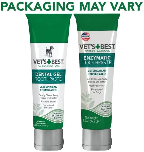 Vet's Best Enzymatic Dog Toothpaste - Teeth Cleaning and Fresh Breath Dental Care Gel - Vet Formulated - 3.5 oz Tubes (12 Pack)