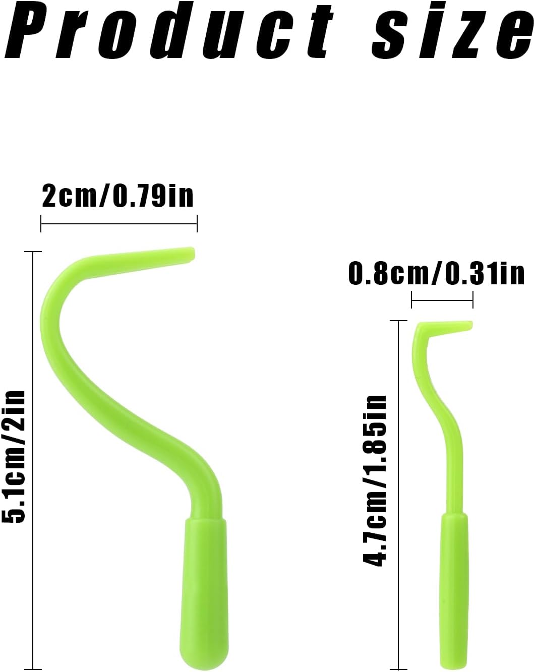 BOXOB 2pcs Tick Removal Tool, 2 Sizes Safe & Easy Plastic Remover Kit Painless Tick Puller Twister Tweezers for Dogs Cats Horses and Humans