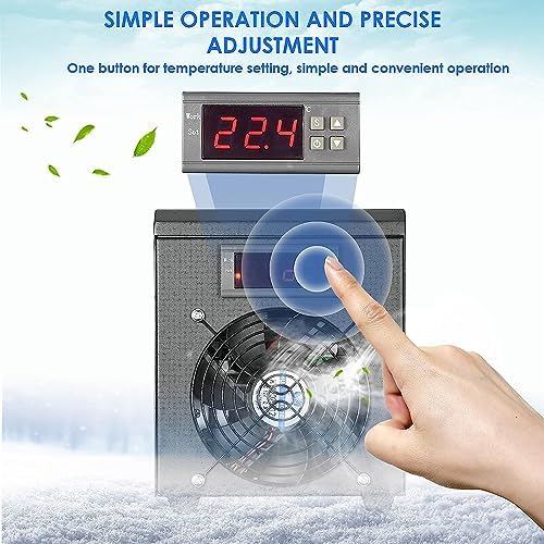 60L Electronic Aquarium Water Chiller Aquarium Digital Fish Tank Cooling Heating Machine 180W 100-240V Cold and Warm Water Machine