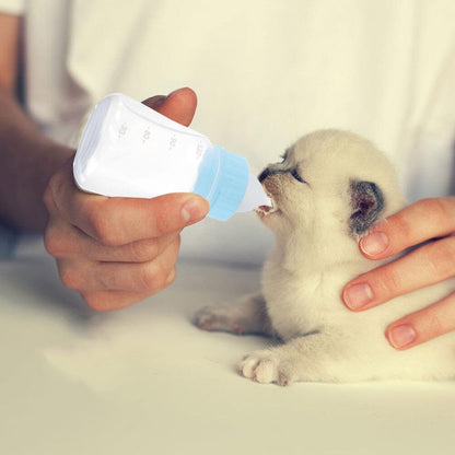 Mipcase Puppy Bottles for Nursing Set 2-Pack 4Oz Feeding Bottles with Precise Scale for Hand-Feeding Puppies and Kittens Lightweight Pet Nursing Supplies