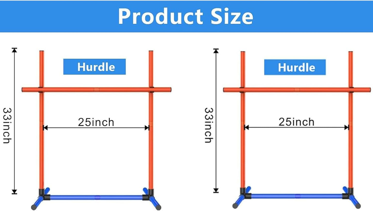 Dog Agility Equipment - Complete Dog Agility Course Backyard Set Including Tunnel & Obstacle Course, Professional Training Equipment for Dogs