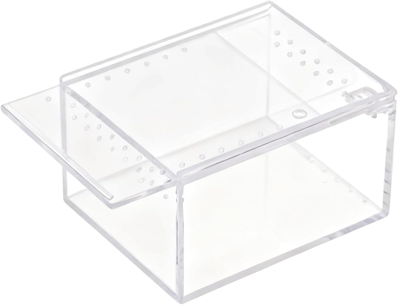 Spider Terrarium, Transparent Waterproof Reptile Feeding Enclosure Box, Gecko Breeding Feeding Hatching Container Tank, Small Reptile Animal Habitat Cage for Snail Frog Gecko Scorpion Centipede