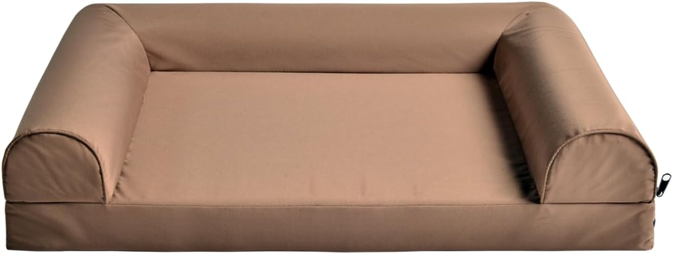 Dog Bed for Large Dogs Chew Resistant & Orthopedic, XL Size Compressible Sofa Bed with Removable Washable Cover, for Labrador, Golden Retriever, Husky, German Shepherd (Brown)