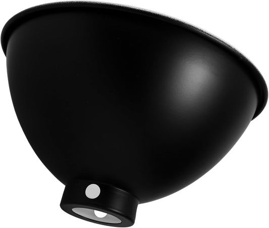 Reptile Lampshade Heat Lamp Protector Insulation Reflector 8.5-Inch Black Exterior White Interior for Reptile Box Heating Habitat Lighting