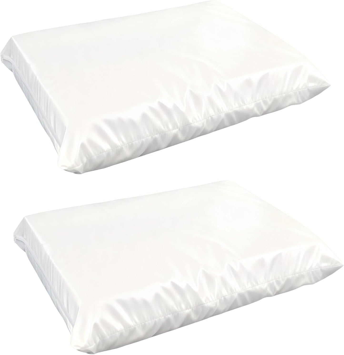 Klmnop 2 Pack Waterproof Dog Bed Liners, Washable Replacement Liner for Dog Bed, Leakproof Foam Mattress Protector, Liner Only 44 x 32 x 4 Inch(White)