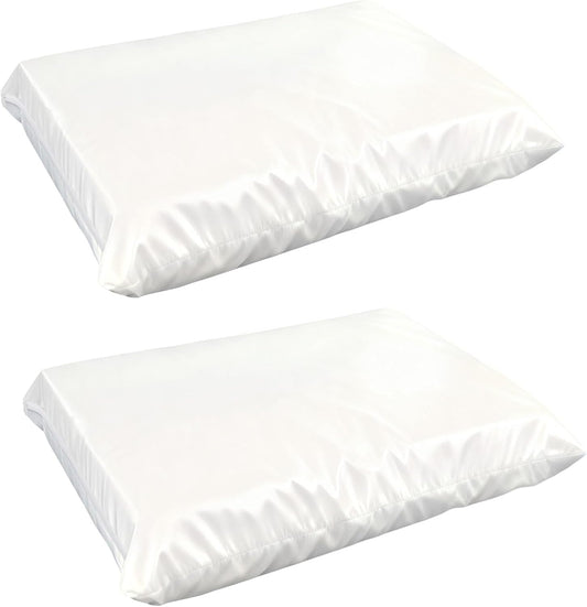Klmnop 2 Pack Waterproof Dog Bed Liners, Washable Replacement Liner for Dog Bed, Leakproof Foam Mattress Protector, Liner Only 44 x 32 x 4 Inch(White)