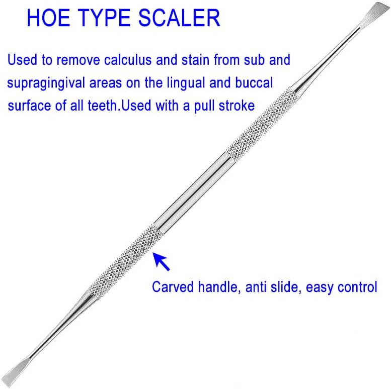 Pet Dog Cat Teeth Tartar Plaque Remover Stainless Steel Double Headed Scaler Scraper Dental Tooth Cleaning Tools Oral Care Hygiene Set(3 Pieces Different Shape Silver)