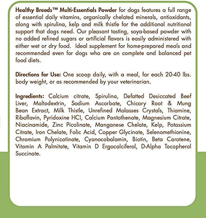 Healthy Breeds Great Dane, Mantle, Multi-Essentials Powder for Dogs - an Ideal Supplement of Vitamins, Minerals & Antioxidants for Your Dog - 8 oz
