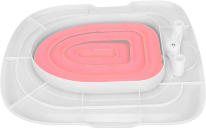 Cat Toilet Ing Kit, Training Universal Reusable Environmentally Kit, Potty Seat, Litter Boxes Friendly Trainer for Pet Cleaning Systems Plastic Er Cleaning, Supply, Teach to Use (White Tray, 1 Pink