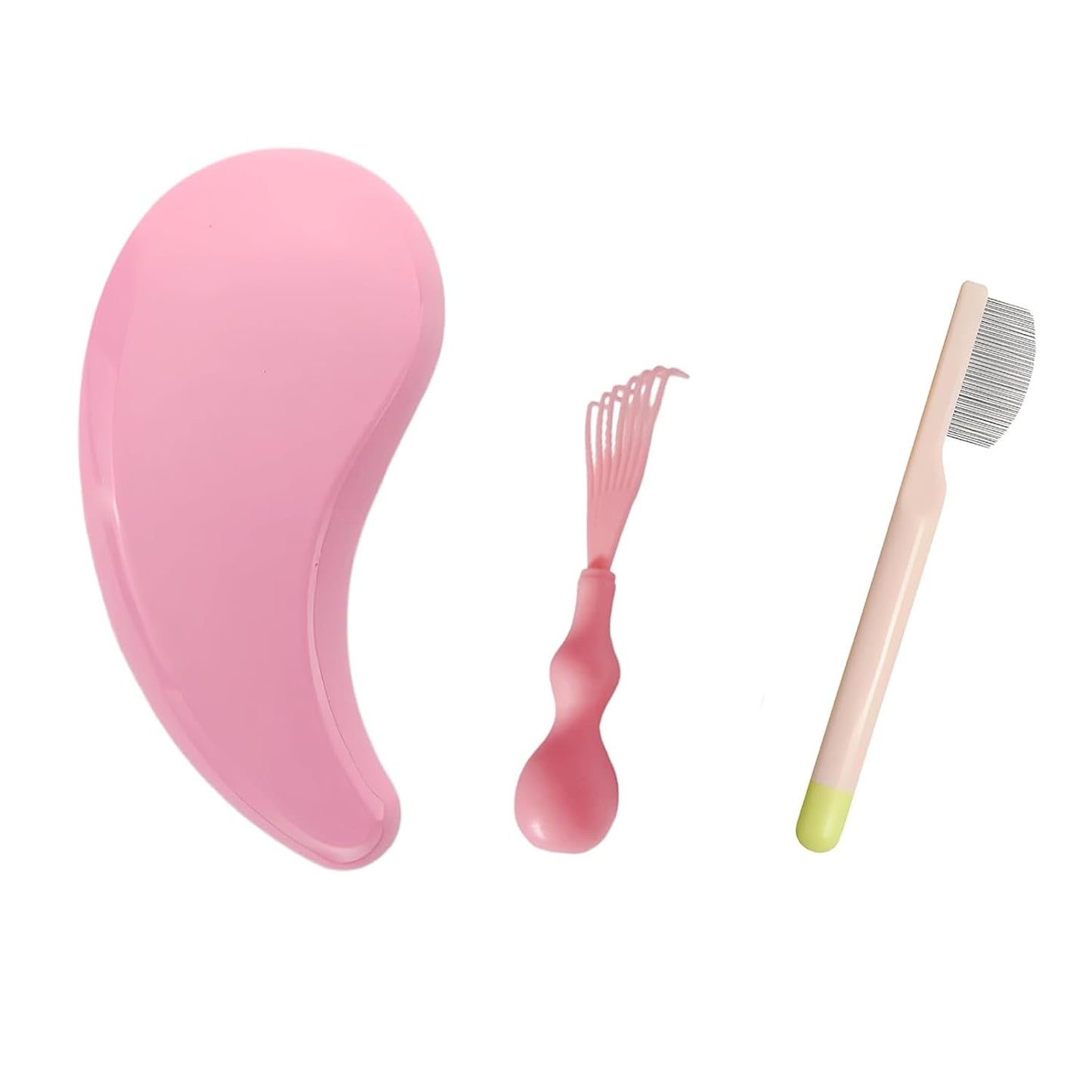 Stainless Steel Dog Eye Comb and Comma-Shaped Small Dog Brush and Cleaning Comb