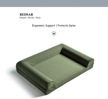 Dog Bed, Waterproof & Scratch-Resistant Puppy Mat for Small Dogs/Cats, Washable Pad Sofa Pet Bed with Removable Cover (Medium Size Green)