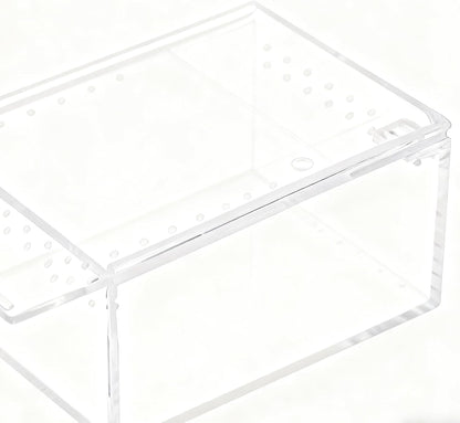 Frog Enclosure - Transparent Breeding Feeding Tank - Acrylic Small Terrarium,for Lizard Frog Gecko Snail Turtle Observation Breeding Feeding