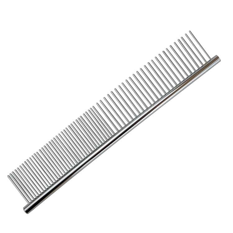 Dog Combs with Rounded Ends Stainless Steel Teeth, Cat Comb Effective at Removing Tangles and Knots, Professional Grooming Tool for Long and Short Haired Dog, Cat and other pets