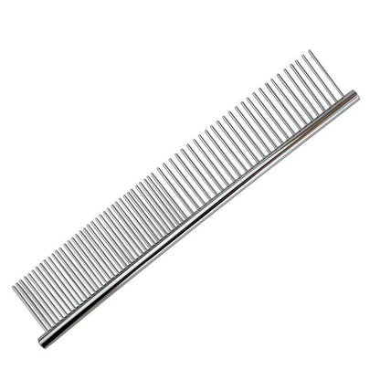 Dog Combs with Rounded Ends Stainless Steel Teeth, Cat Comb Effective at Removing Tangles and Knots, Professional Grooming Tool for Long and Short Haired Dog, Cat and other pets