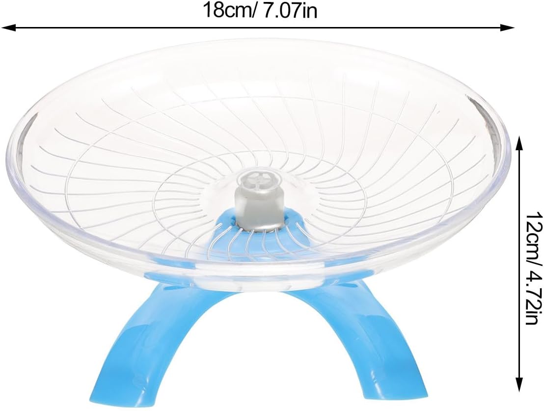 Silent Hamster Wheel Large Exercise Running with Blue Disc for Gerbils and Guinea Pigs Small Animal Supplies