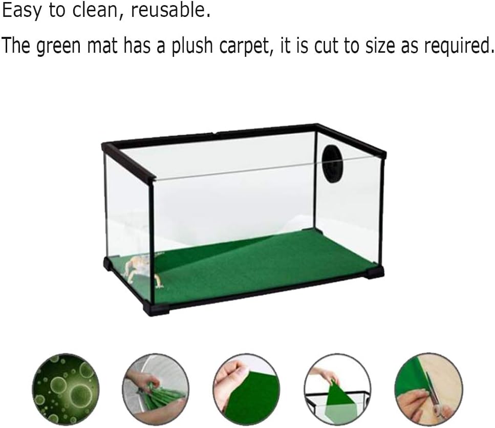 Tfwadmx Reptile Carpet, 2 Pack of Bearded Dragon Mat Terrarium Substrate Liner Bedding for Snake Turtle Lizard Geckos Hermit Crabs (24'' X 16'')