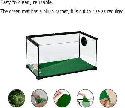 Tfwadmx Reptile Carpet, 2 Pack of Bearded Dragon Mat Terrarium Substrate Liner Bedding for Snake Turtle Lizard Geckos Hermit Crabs (24'' X 16'')