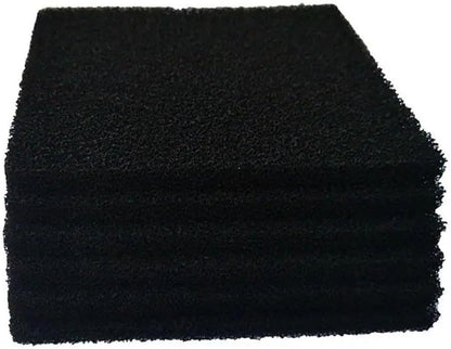 6PCS Activated Carbon Air Purification Deodorant Filter for Cat Litter Box, 6in x 6.5in, Black