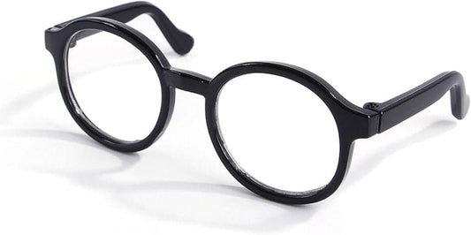 Nerd Glasses, Black Pet Dog Cute Glasses Clear Lens Retro Glasses Photo Props Transparent Cat Sun Glasses for Small Dogs Cats Cosplay Costume
