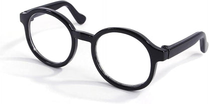 Nerd Glasses, Black Pet Dog Cute Glasses Clear Lens Retro Glasses Photo Props Transparent Cat Sun Glasses for Small Dogs Cats Cosplay Costume