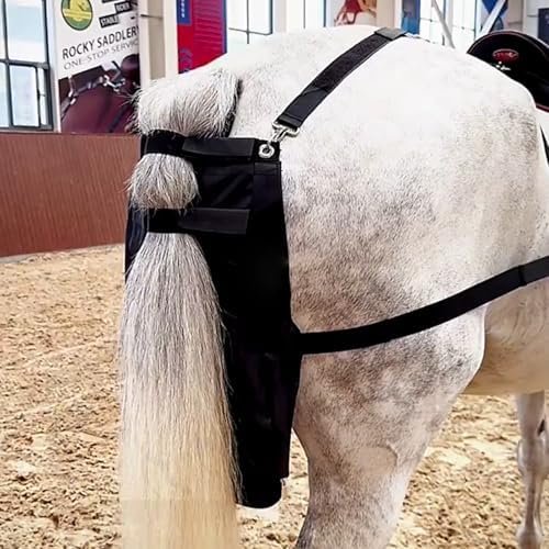 Horse Manure Catcher Bag - Waterproof Equine Diaper for Small/Medium/Large Horses, Lightweight Muck Bag for Easy Riding Cleanup, Size L